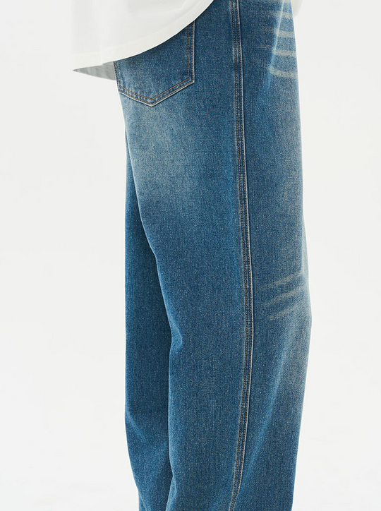 Harsh and Cruel Washed Frayed Straight Denim