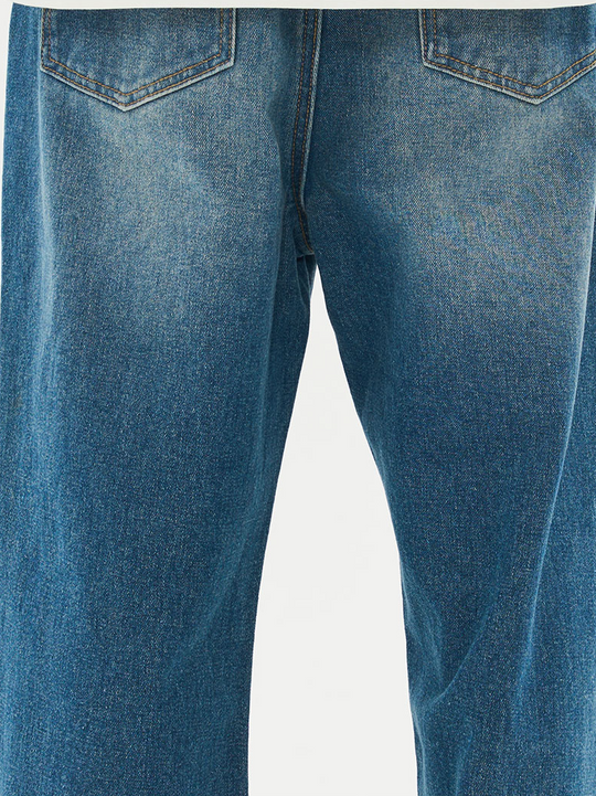 Harsh and Cruel Washed Frayed Straight Denim