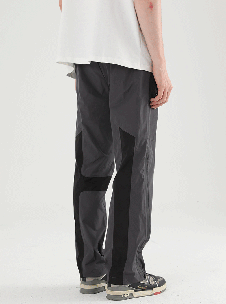 Harsh and Cruel Functional Zipper Nylon Straight Trousers