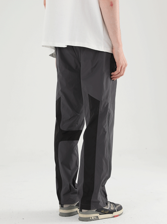 Harsh and Cruel Functional Zipper Nylon Straight Trousers