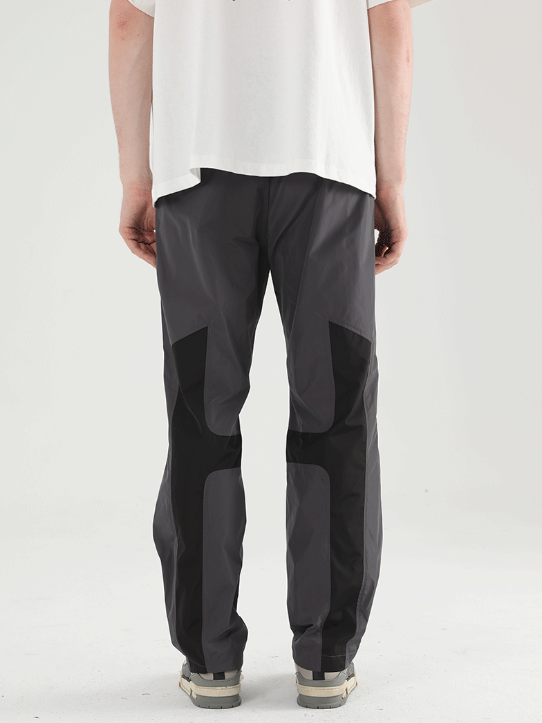 Harsh and Cruel Functional Zipper Nylon Straight Trousers