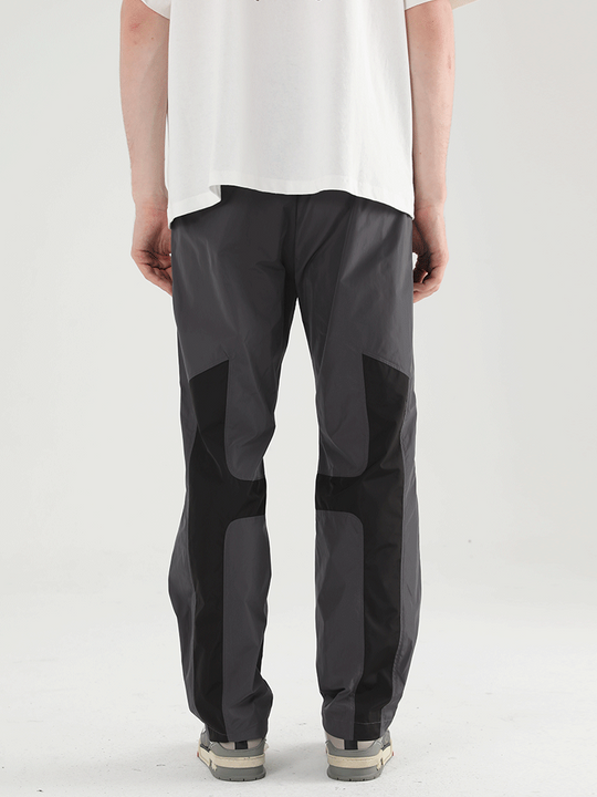 Harsh and Cruel Functional Zipper Nylon Straight Trousers
