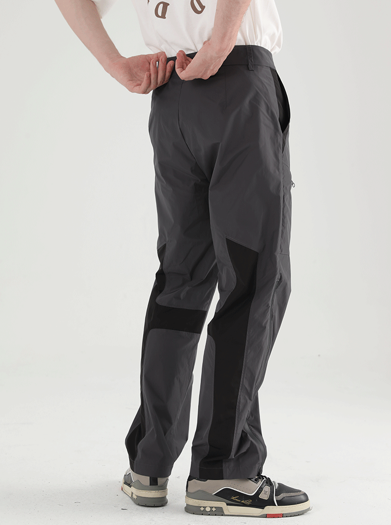 Harsh and Cruel Functional Zipper Nylon Straight Trousers