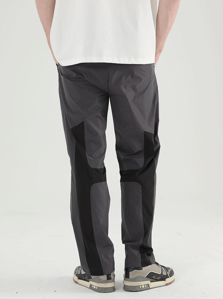 Harsh and Cruel Functional Zipper Nylon Straight Trousers
