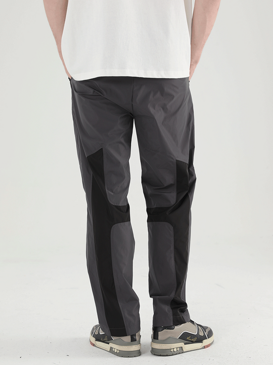 Harsh and Cruel Functional Zipper Nylon Straight Trousers