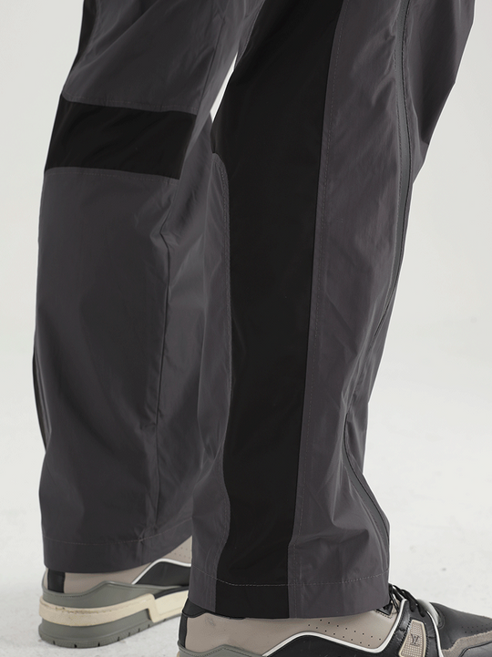 Harsh and Cruel Functional Zipper Nylon Straight Trousers