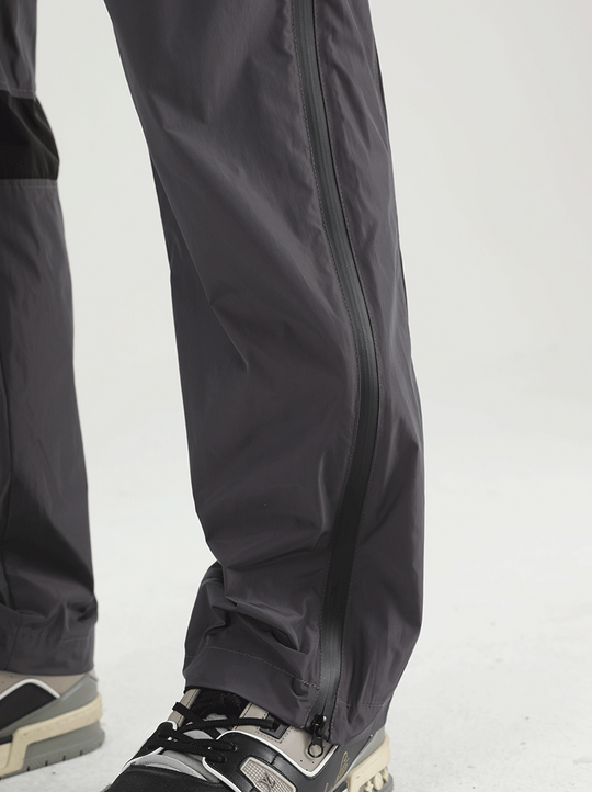 Harsh and Cruel Functional Zipper Nylon Straight Trousers