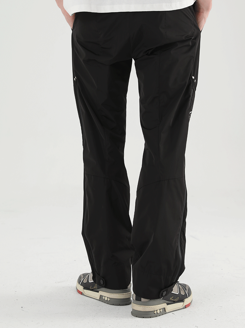 Harsh and Cruel Nylon Logo Flared Trousers