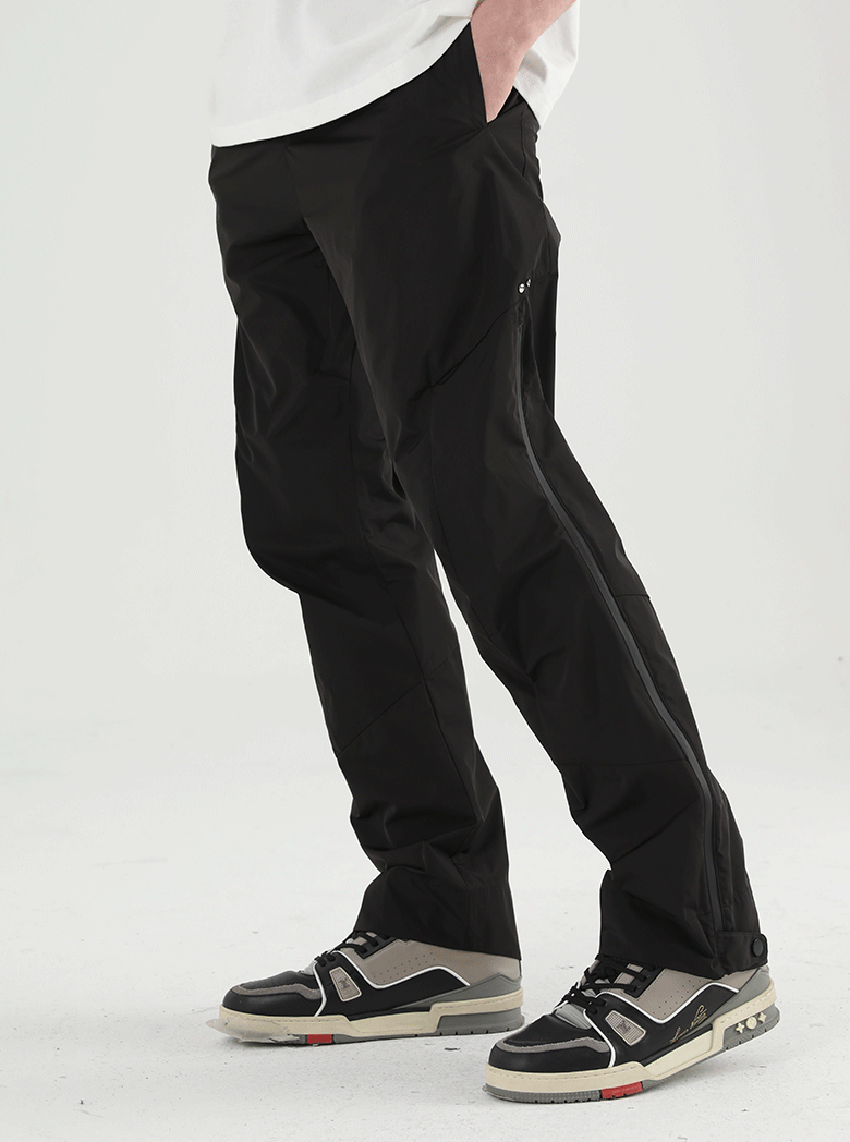 Harsh and Cruel Nylon Logo Flared Trousers