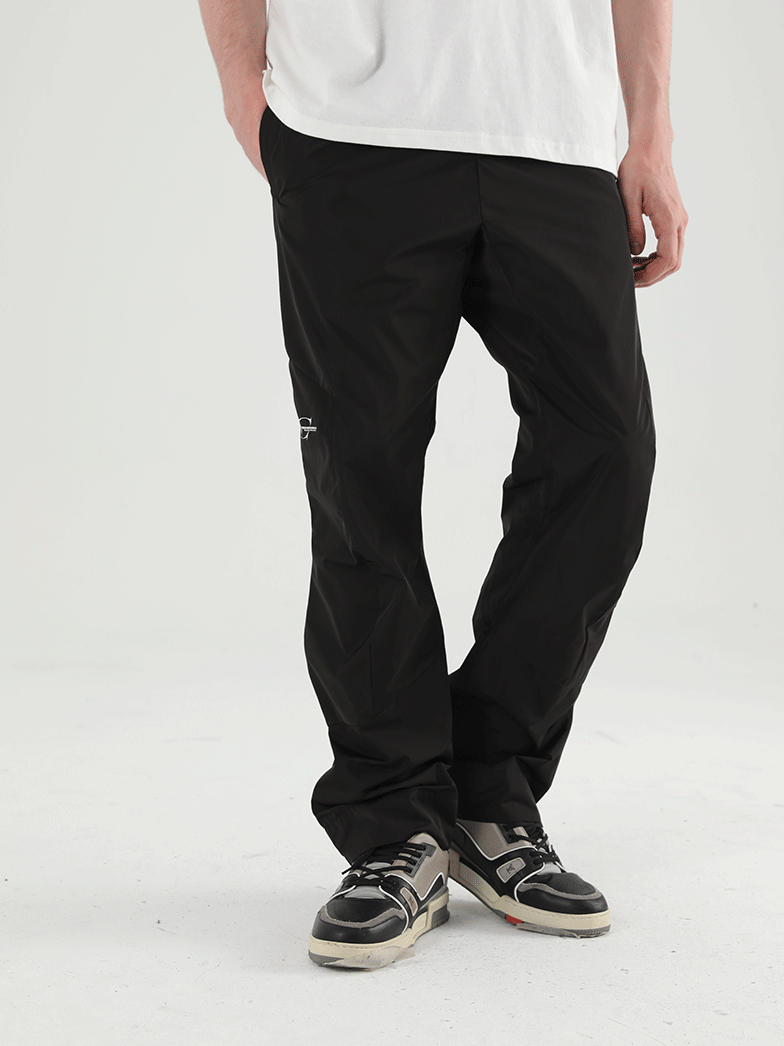 Harsh and Cruel Nylon Logo Flared Trousers