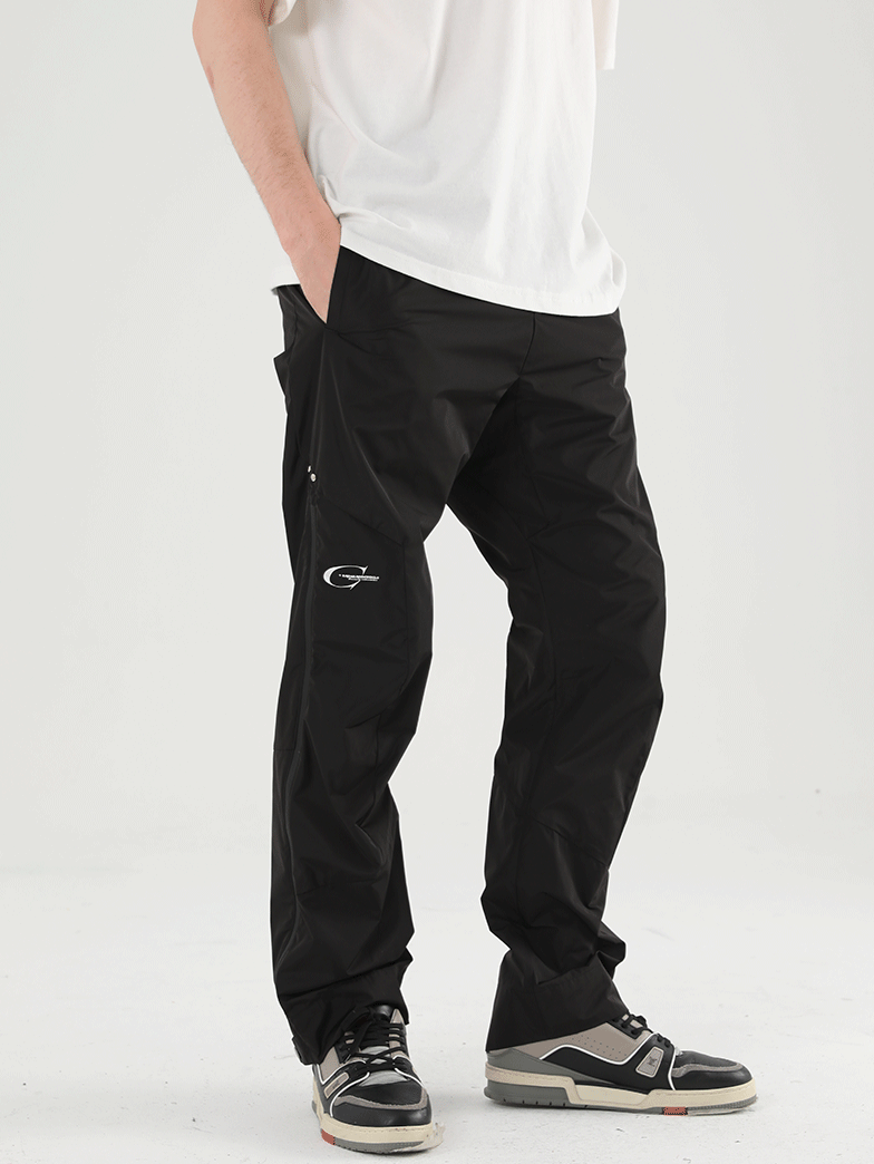Harsh and Cruel Nylon Logo Flared Trousers
