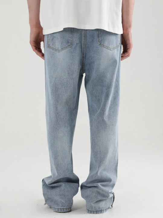 Harsh and Cruel Snap Buttons Adjustable Denim