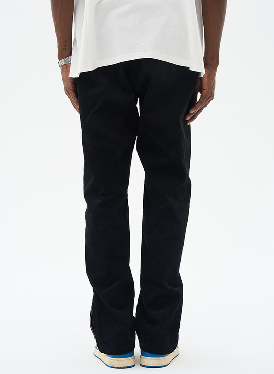Harsh and Cruel Micro Flared Zipper Corduroy Trousers