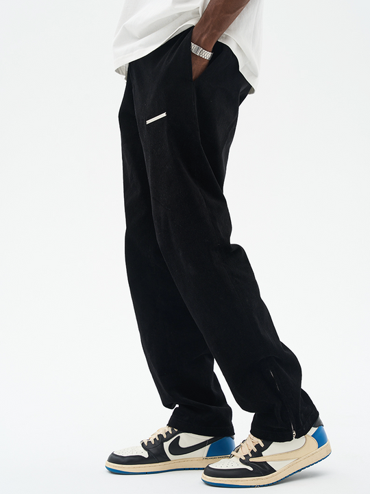 Harsh and Cruel Micro Flared Zipper Corduroy Trousers