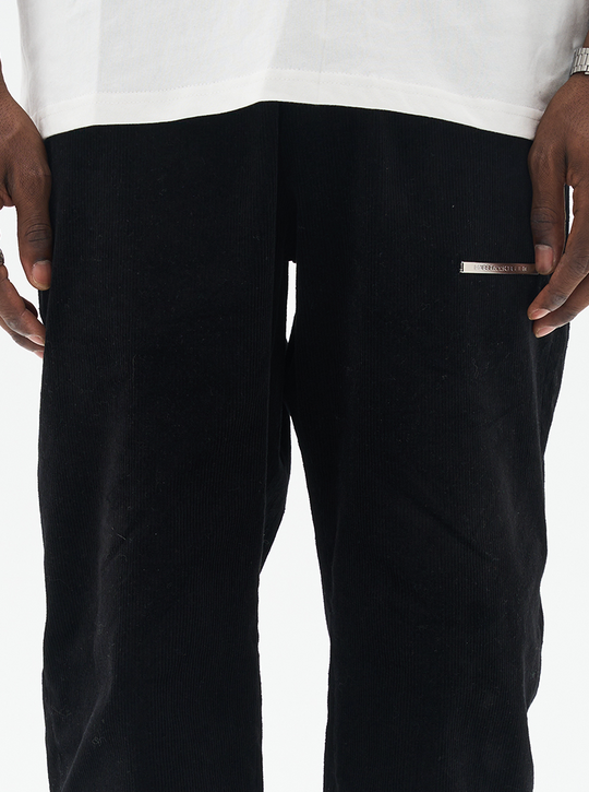 Harsh and Cruel Micro Flared Zipper Corduroy Trousers