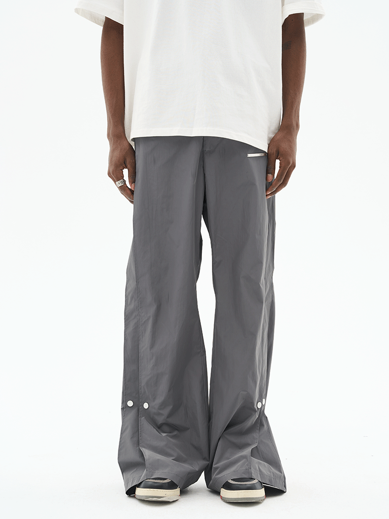 Harsh and Cruel Wide Leg Buttons Flared Trousers