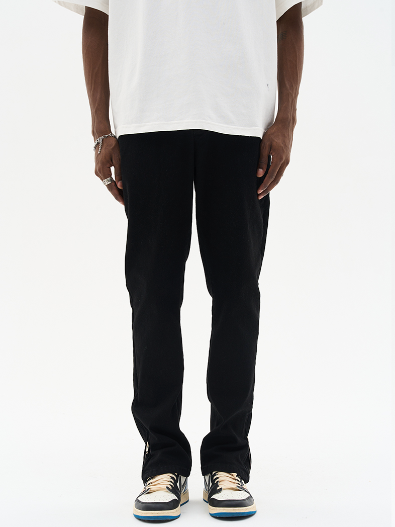 Harsh and Cruel Casual Zipper Flared Denim