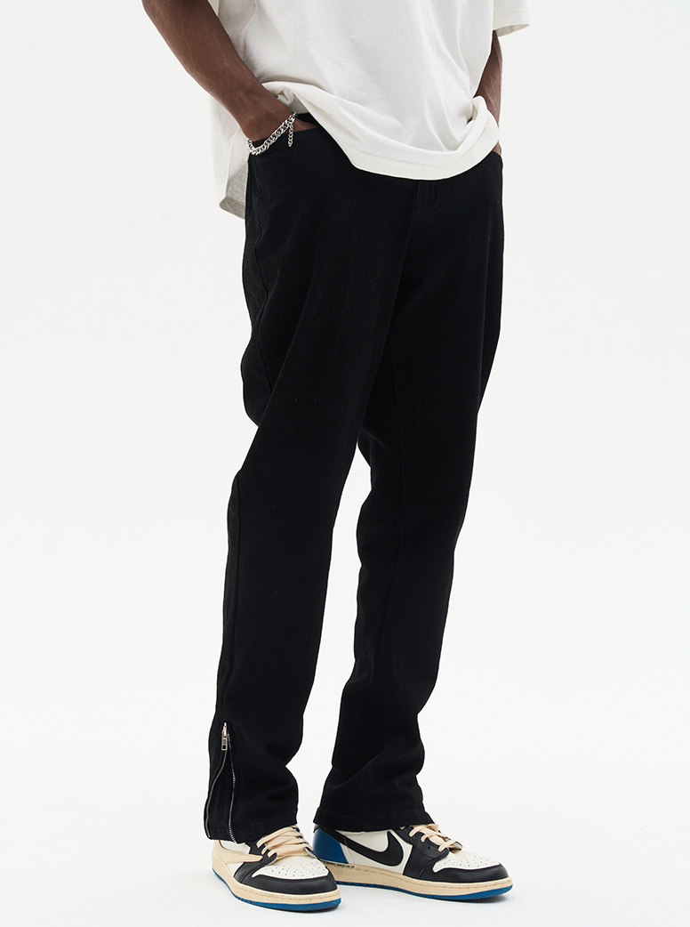 Harsh and Cruel Casual Zipper Flared Denim