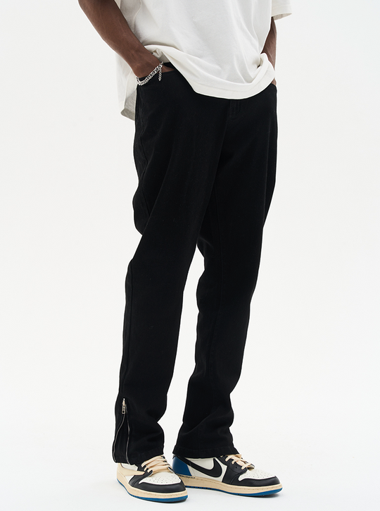 Harsh and Cruel Casual Zipper Flared Denim