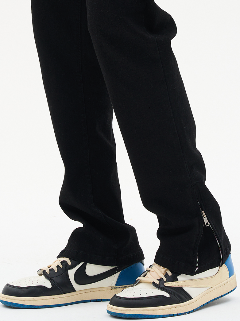 Harsh and Cruel Casual Zipper Flared Denim