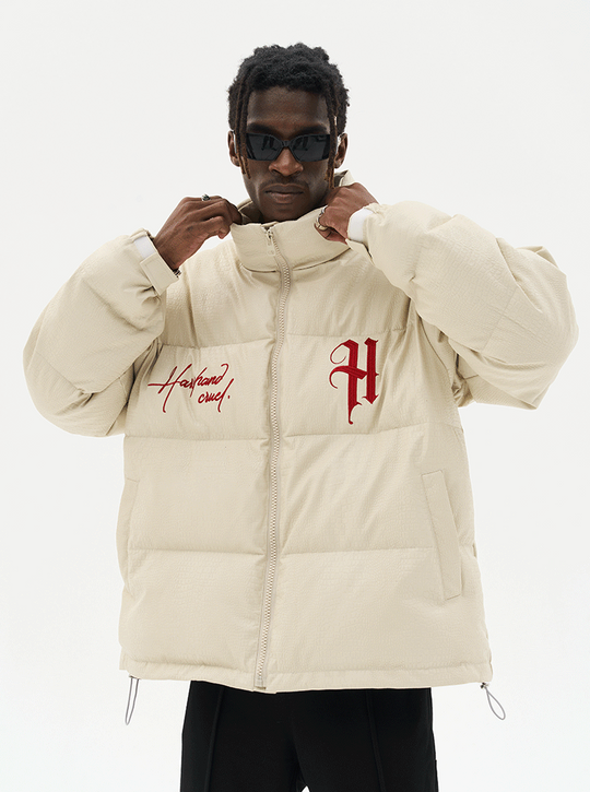 Harsh and Cruel Commission Faux Crocodile Leather Down Jacket