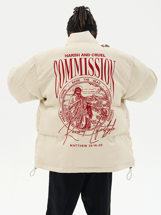 Harsh and Cruel Commission Faux Crocodile Leather Down Jacket