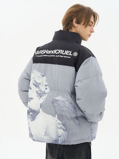 Harsh and Cruel Cherub Sculpture Printed Jacket