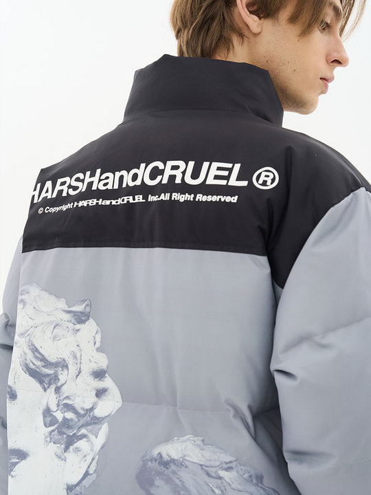 Harsh and Cruel Cherub Sculpture Printed Jacket