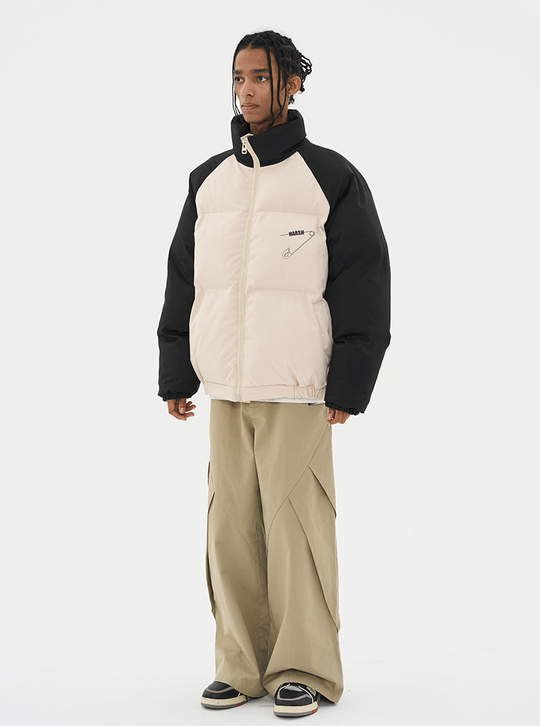 Harsh and Cruel Logo Colorblock Padded Jacket