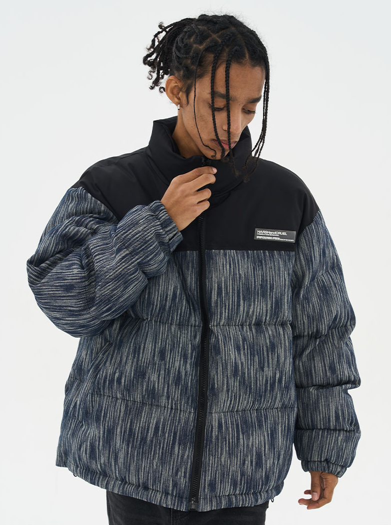 Harsh and Cruel Custom Denim Padded  jacket