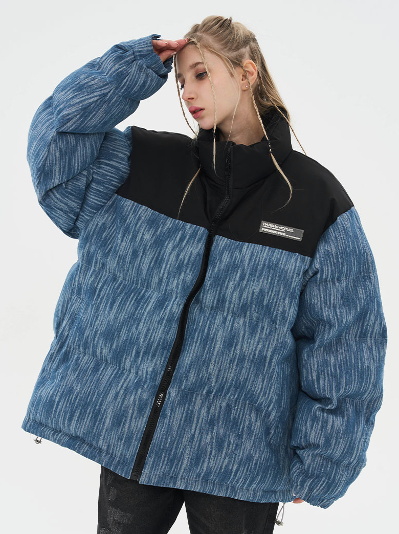 Harsh and Cruel Custom Denim Padded  jacket