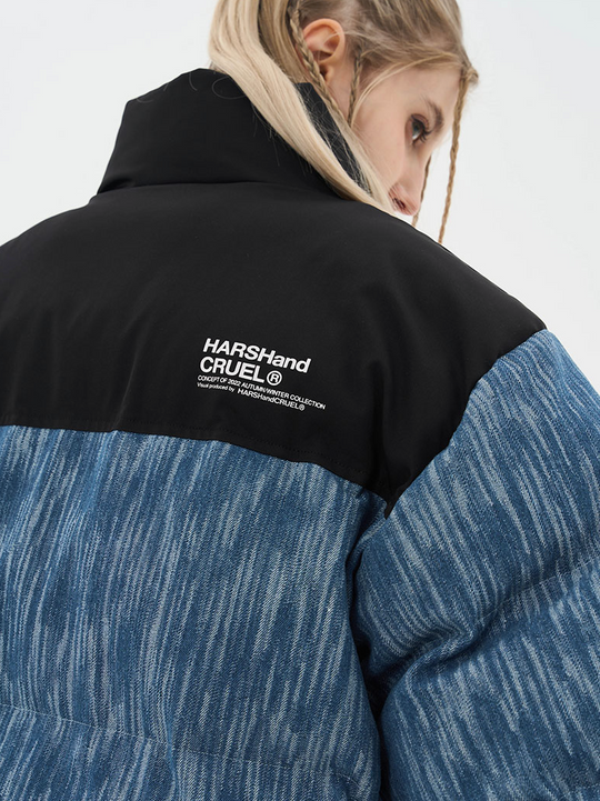 Harsh and Cruel Custom Denim Padded  jacket