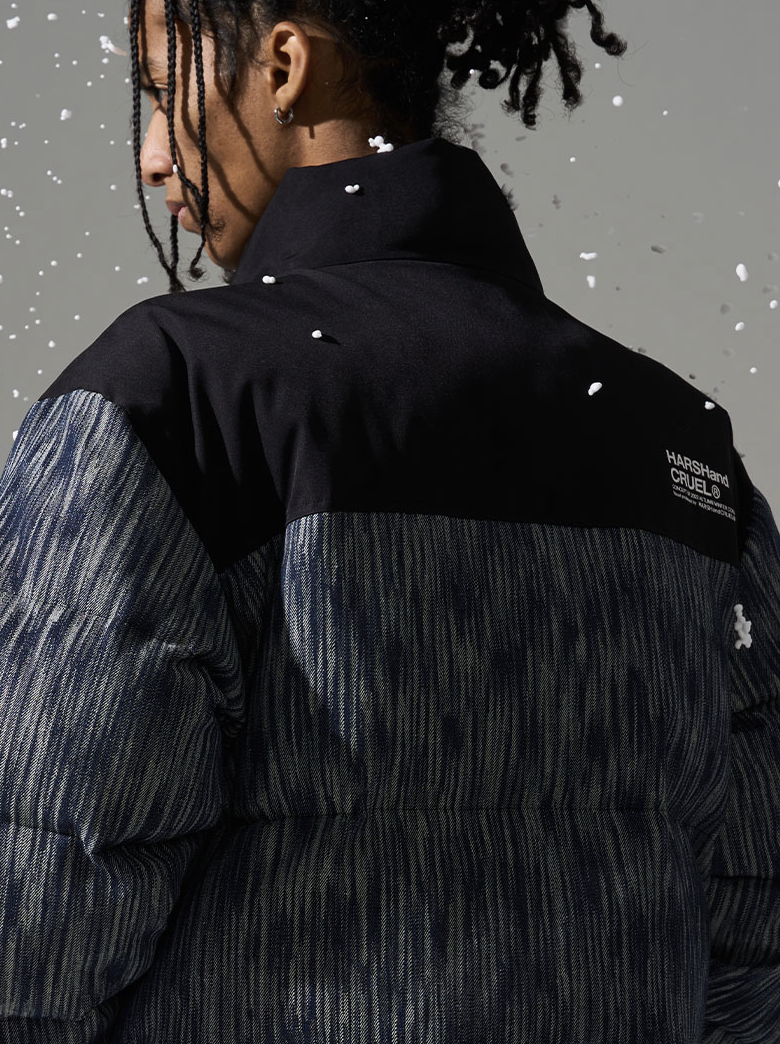 Harsh and Cruel Custom Denim Padded  jacket