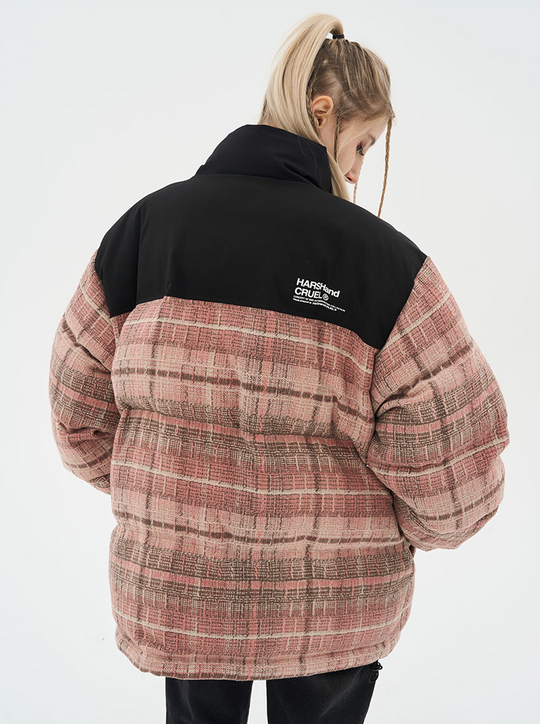 Harsh and Cruel Plaid Padded Jacket