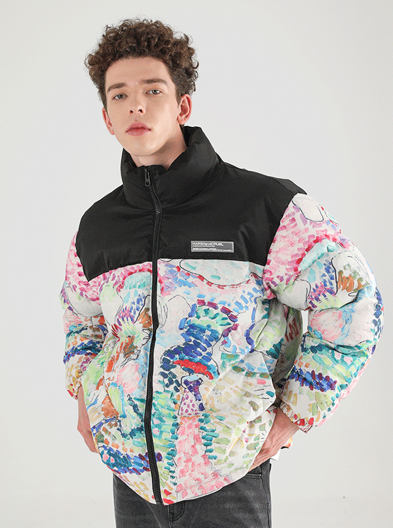 Harsh and Cruel Handpainted Divisionism Jacket