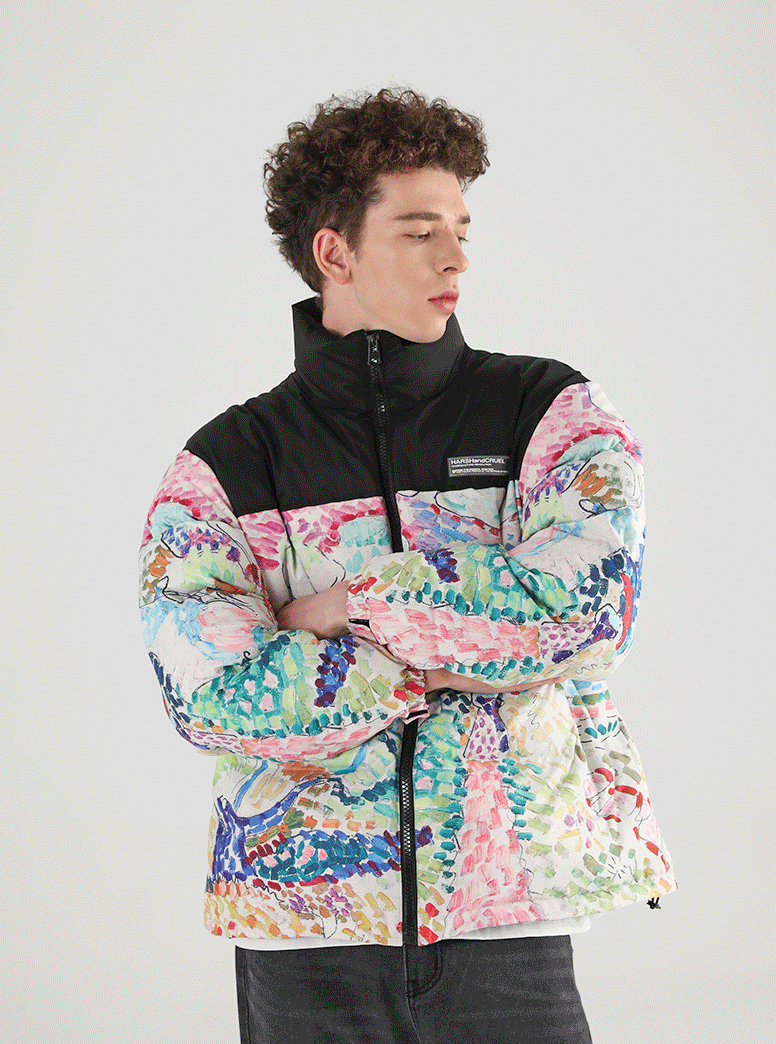 Harsh and Cruel Handpainted Divisionism Jacket