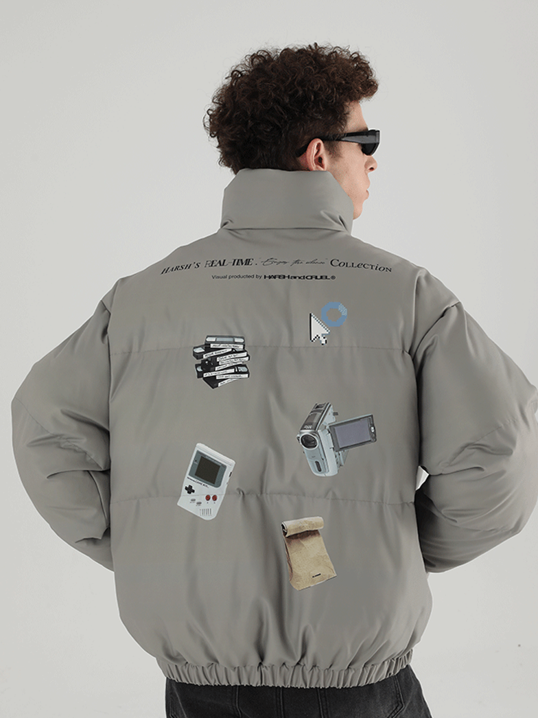 Harsh and Cruel Retro Nostalgia Printed Jacket