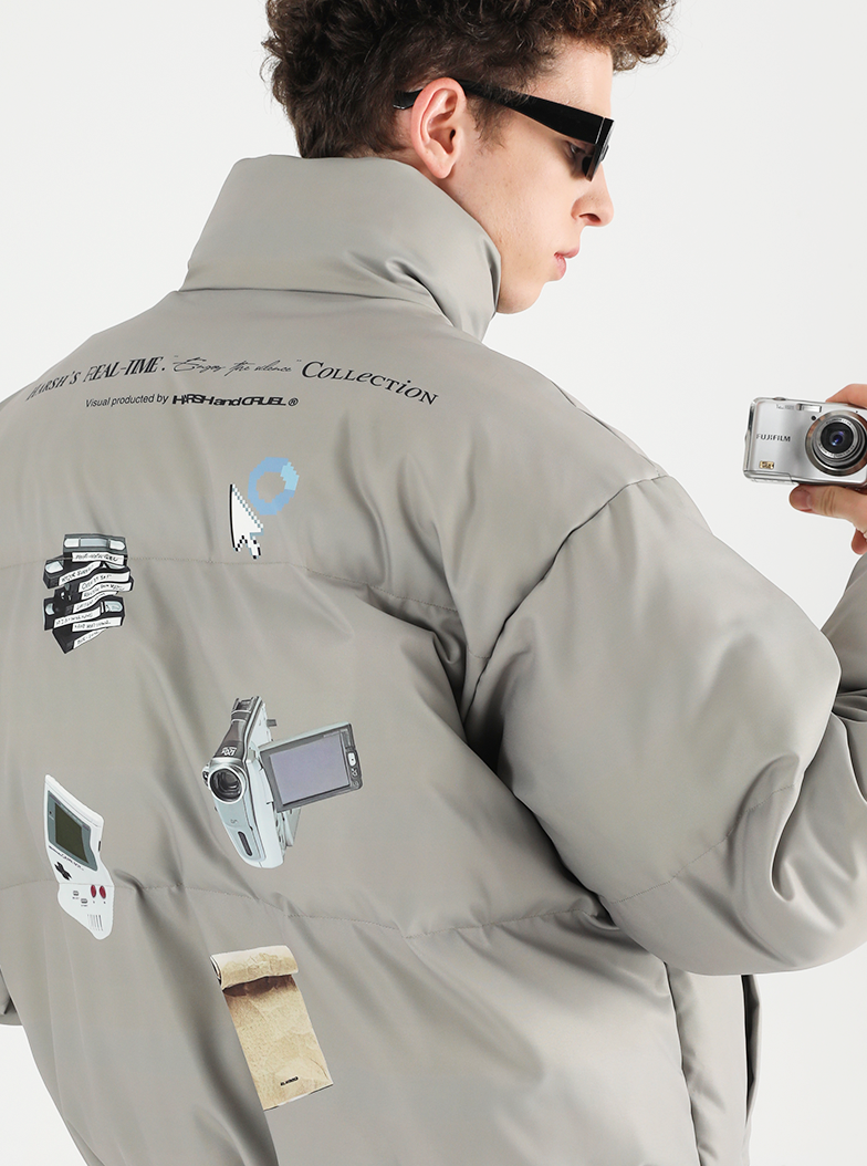 Harsh and Cruel Retro Nostalgia Printed Jacket