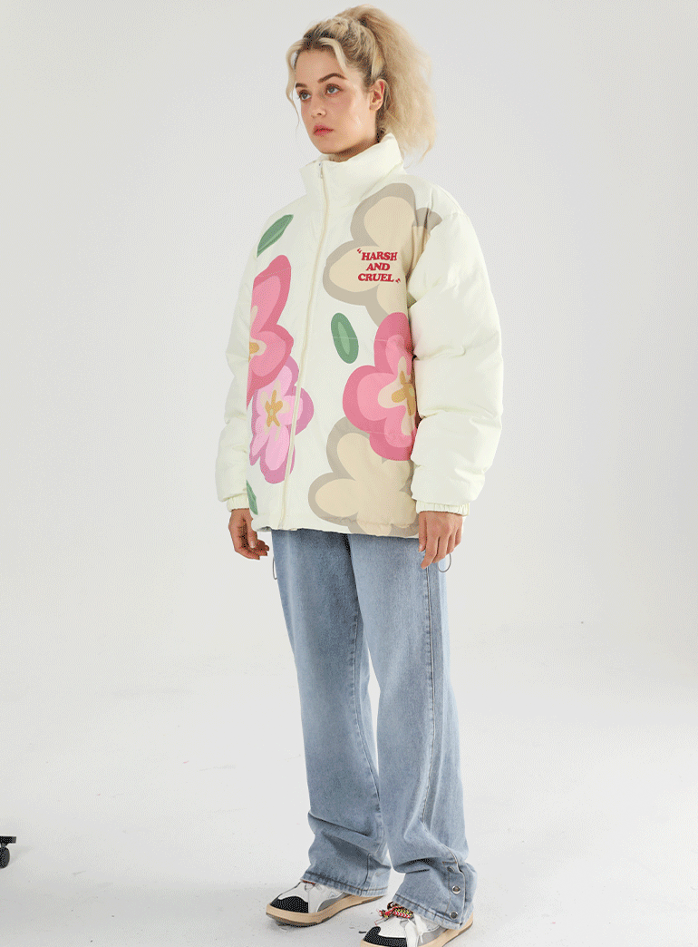 Harsh and Cruel Cartoon Flowers Jacket