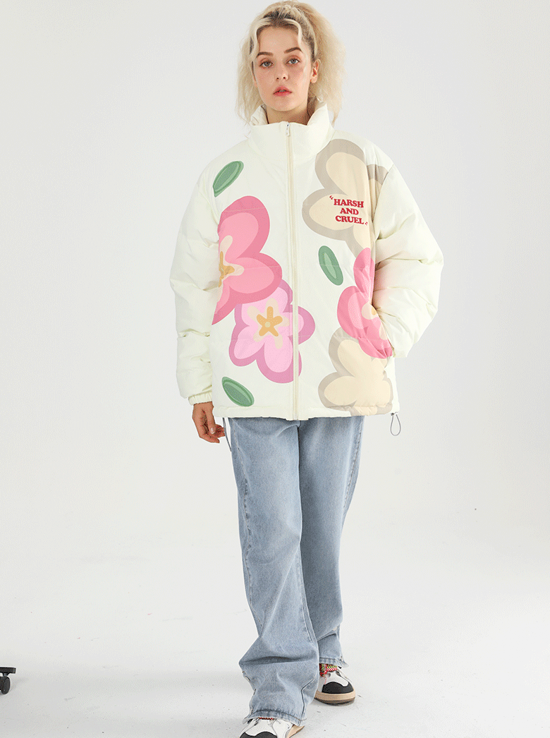 Harsh and Cruel Cartoon Flowers Jacket