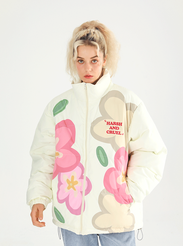 Harsh and Cruel Cartoon Flowers Jacket
