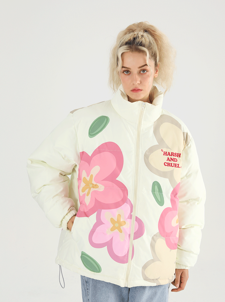 Harsh and Cruel Cartoon Flowers Jacket