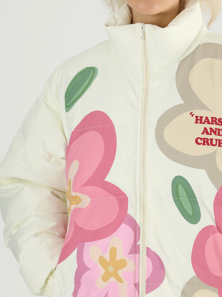 Harsh and Cruel Cartoon Flowers Jacket