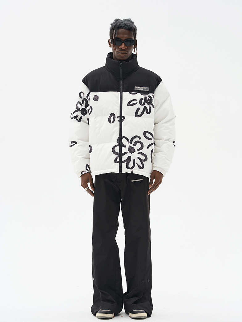 Harsh and Cruel Watercolor Flowers Printed Jacket