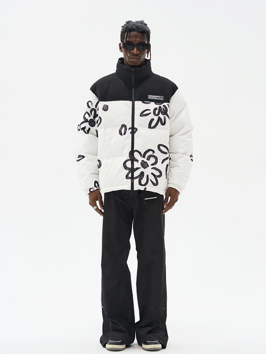 Harsh and Cruel Watercolor Flowers Printed Jacket