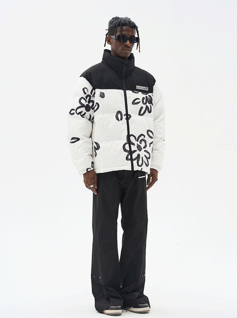 Harsh and Cruel Watercolor Flowers Printed Jacket