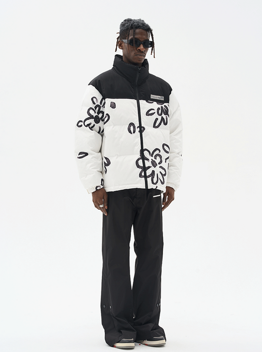 Harsh and Cruel Watercolor Flowers Printed Jacket