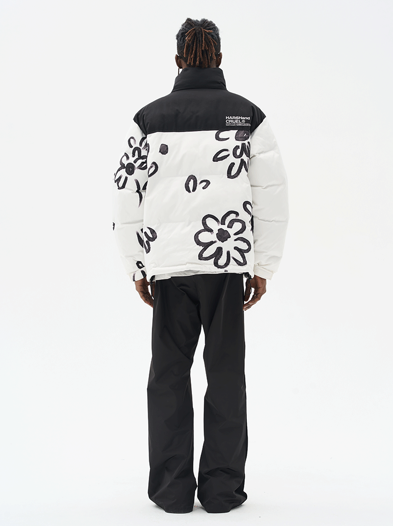 Harsh and Cruel Watercolor Flowers Printed Jacket