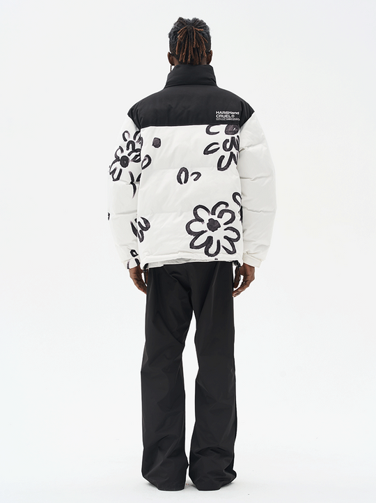 Harsh and Cruel Watercolor Flowers Printed Jacket