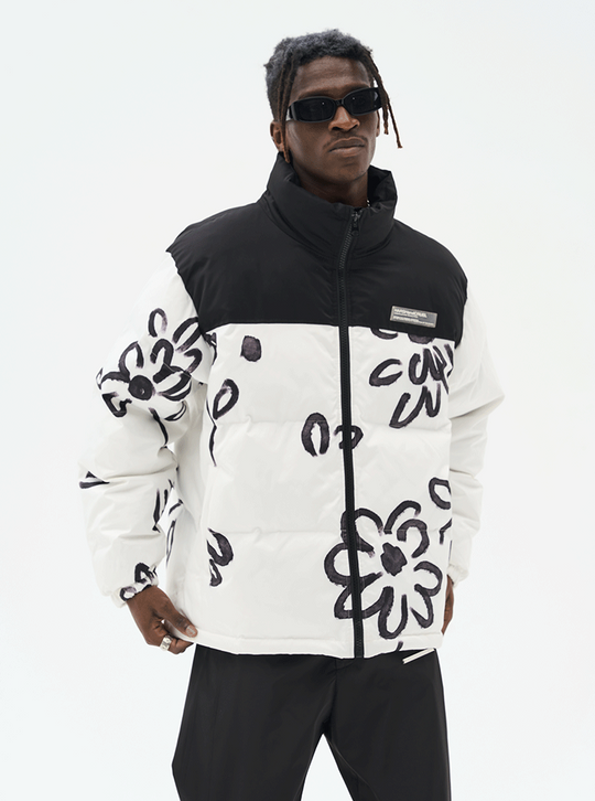 Harsh and Cruel Watercolor Flowers Printed Jacket